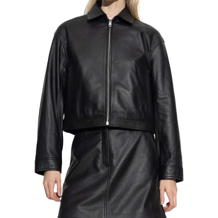 Lystra Cropped Leather Jacket - Chic & Modern