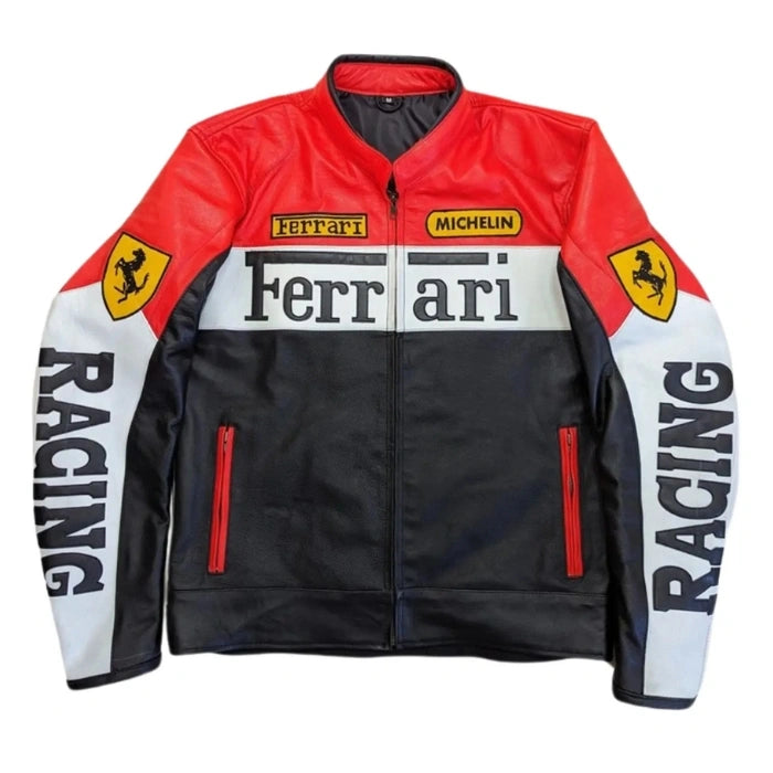 Ferrari Leather Biker Jacket
