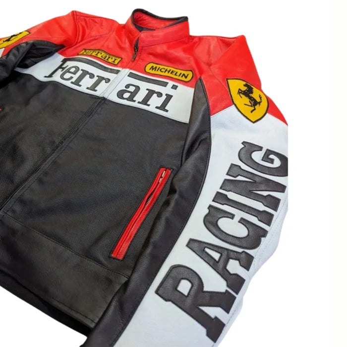 Ferrari Leather Biker Jacket