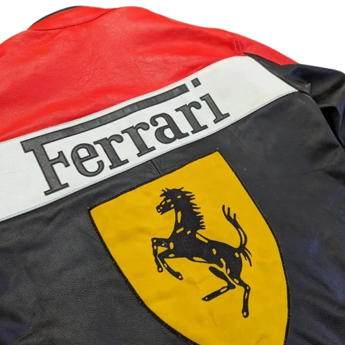 Ferrari Leather Biker Jacket
