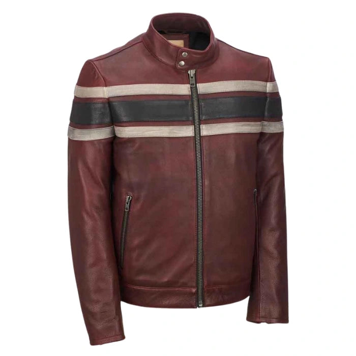 Men's Retro Red Waxed Vintage Jacket