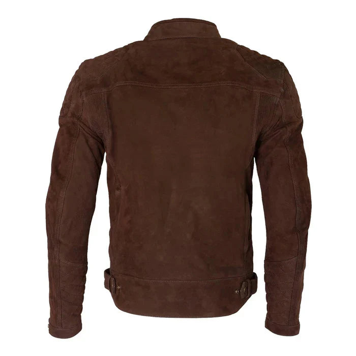Back view of Brown Suede Moto Jacket