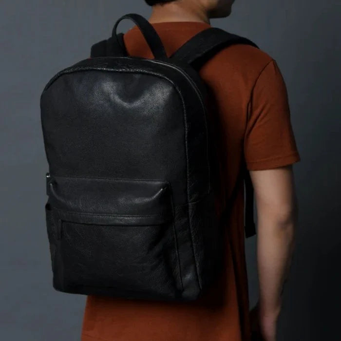 NoirTrek Leather Backpack