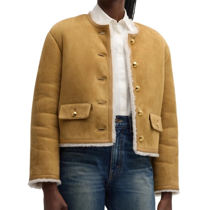 Pirelle Chic Winter Lamb Shearling Short Jacket