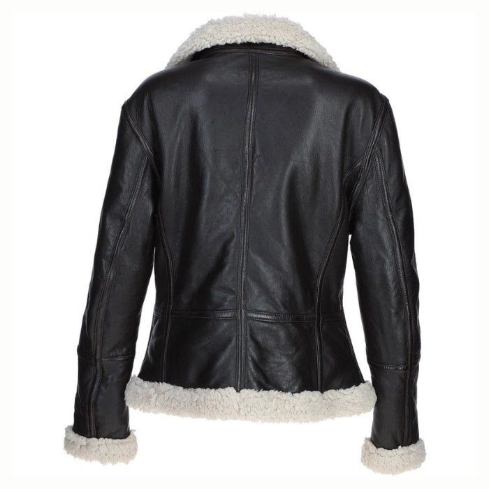 Premium Women's Shearling Biker Jacket