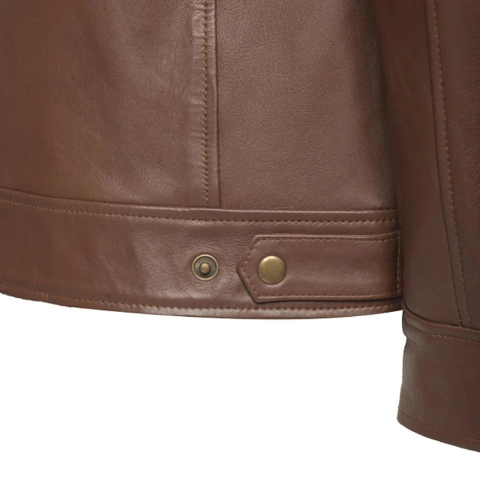 Men's Brown Raphael Bomber Leather Jacket
