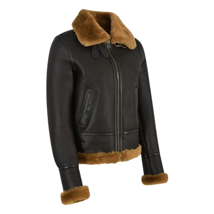 Selva Women’s B3 Aviator Shearling Bomber Jacket - Ginger Fur