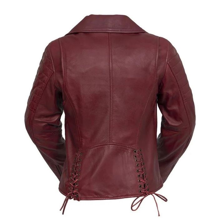 Women's Side-Laced Moto Leather Jacket