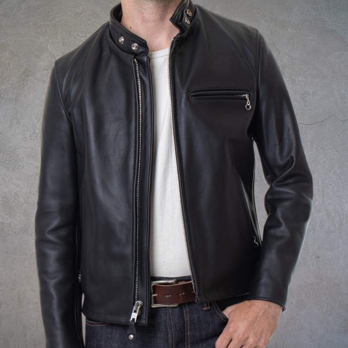 Men's Single Motorcycle Leather Jacket