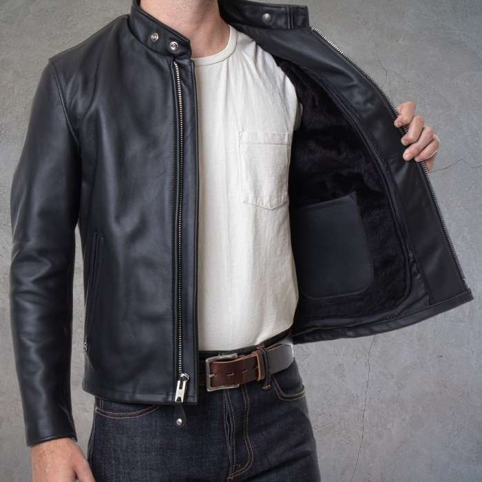 Men's Single Motorcycle Leather Jacket