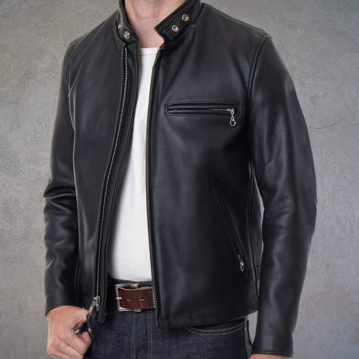 Men's Single Motorcycle Leather Jacket