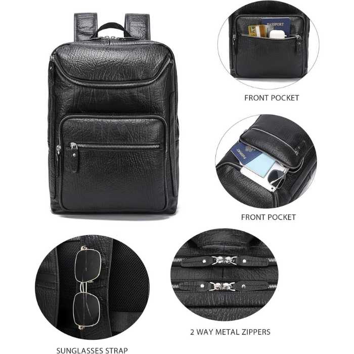 Vintage Genuine Leather Laptop Backpack