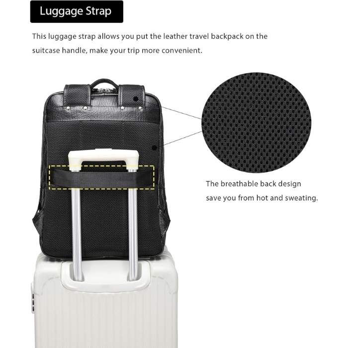Vintage Genuine Leather Laptop Backpack