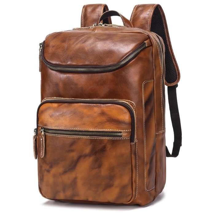 Vintage Genuine Leather Laptop Backpack