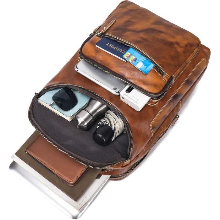 Vintage Genuine Leather Laptop Backpack