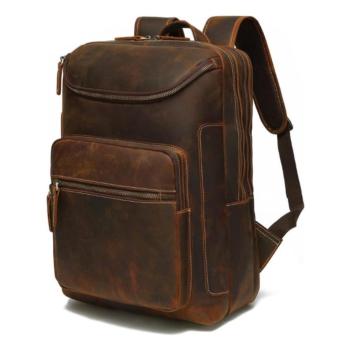 Vintage Genuine Leather Laptop Backpack