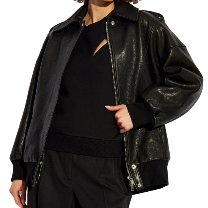 Valera Oversized Sheepskin Bomber Jacket