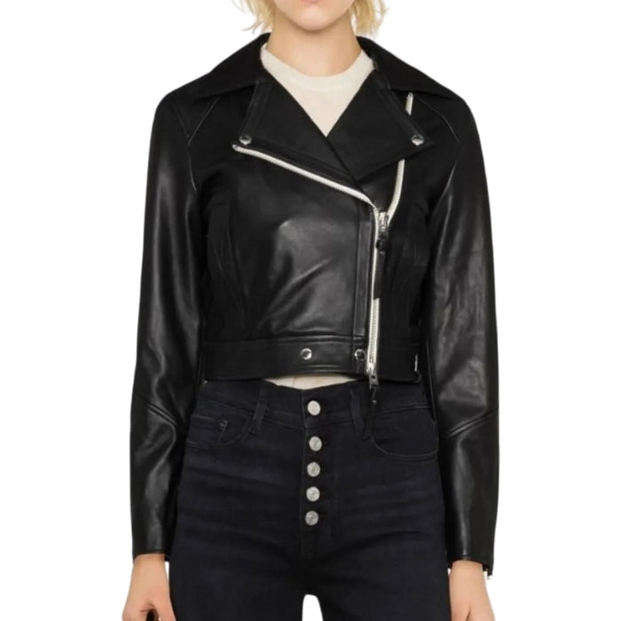 Vaylo Cropped Biker Jacket
