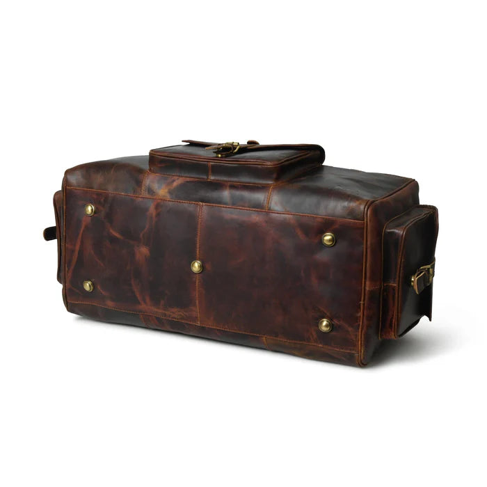 Vintage Leather 24” Duffle Travel Bag