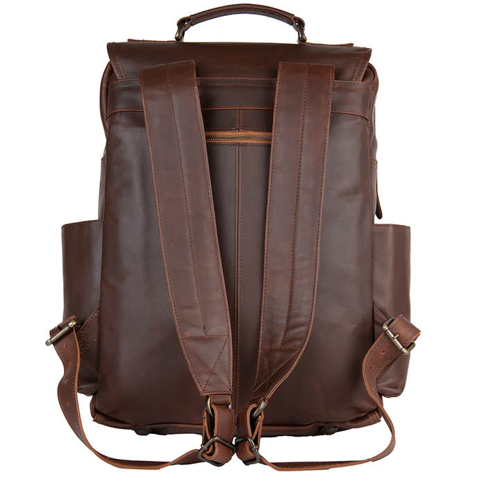 Vintage Square Leather Backpack
