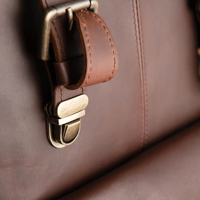 Vintage Square Leather Backpack