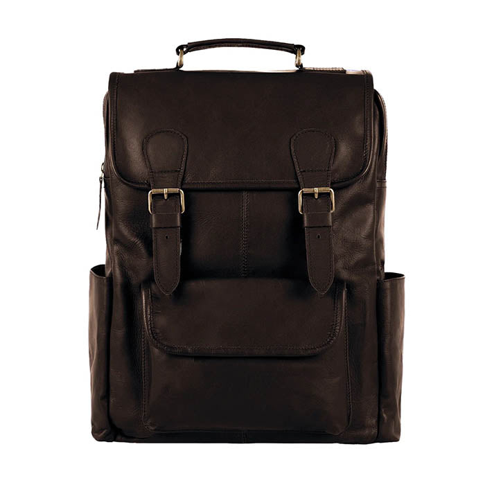 Vintage Square Leather Backpack