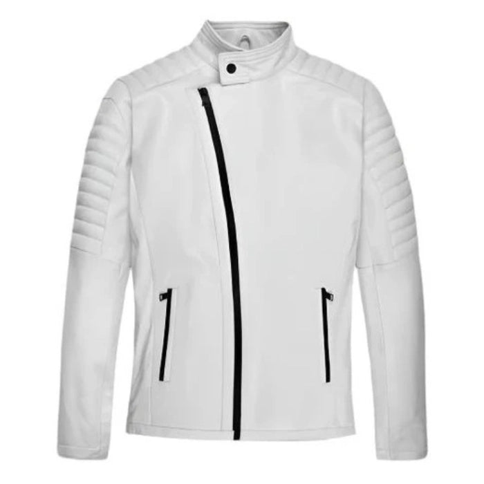 Men's White Titan Leather Jacket