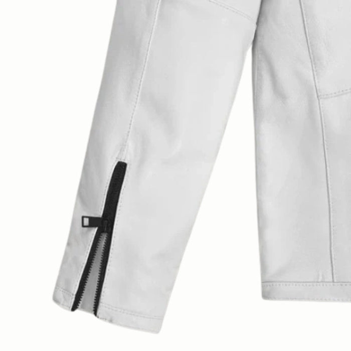 Men's White Titan Leather Jacket