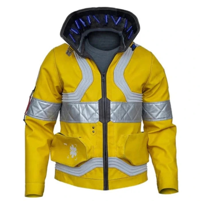 Men's Yellow Cyberpunk Edgerunners Leather Jacket